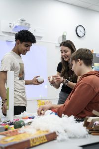 Middle School students working creatively together at ISB, Denmark