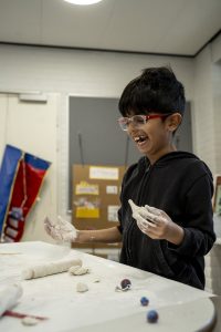 Child in Primary School at ISB - laughing