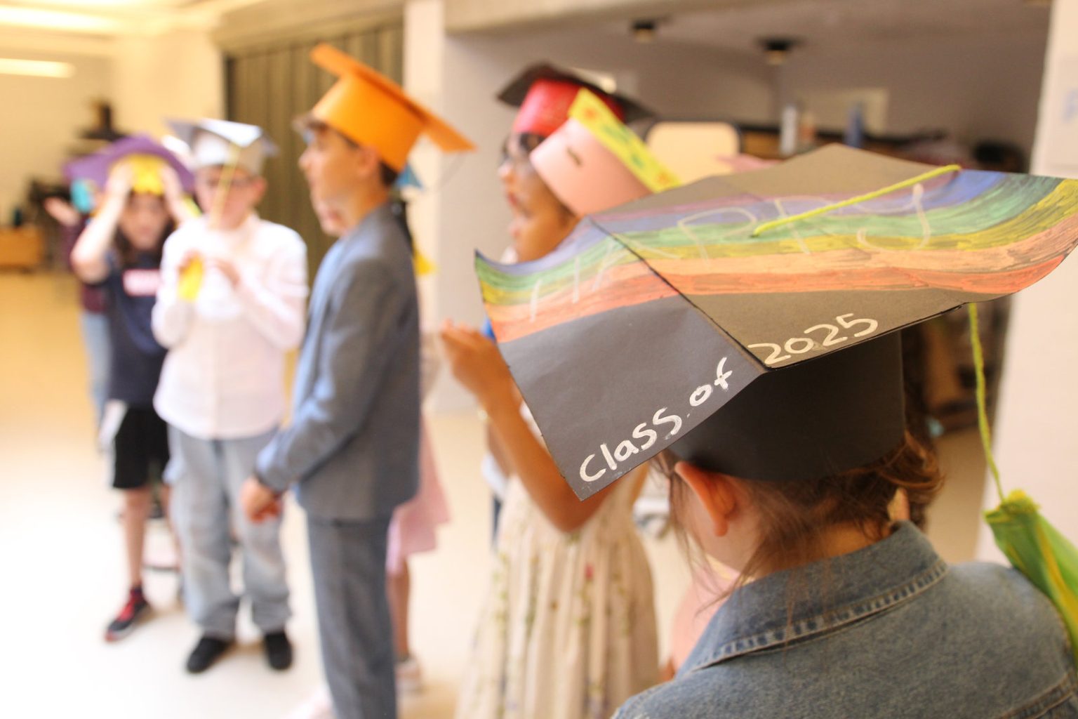 Children graduating from a P5 class in Primary school, Billund, Denmark